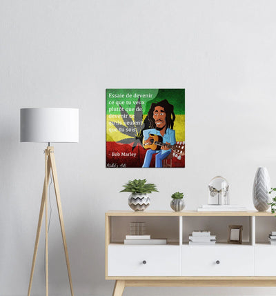 Canvas avec Caricature inspirante de ''Bob Marley''.