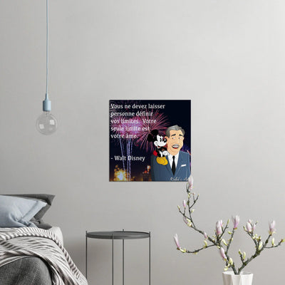 Canvas avec Caricature inspirante de 'Walt Disney''.