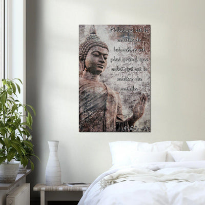 Canvas avec citation Bouddha. ''Maitre''
