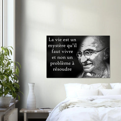 Canvas avec citation Gandhi. ''Mystere''