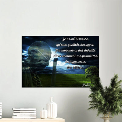 Canvas avec citation Gandhi. ''Qualités''