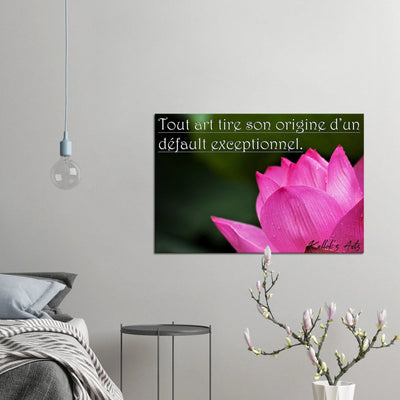 Canvas avec citation inspirante. ''Art''