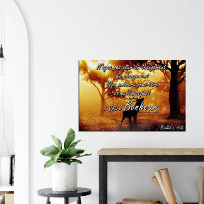 Canvas avec citation inspirante. ''Changement''