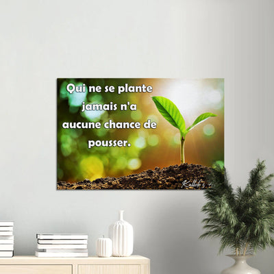 Canvas avec citation inspirante. ''Pousser''