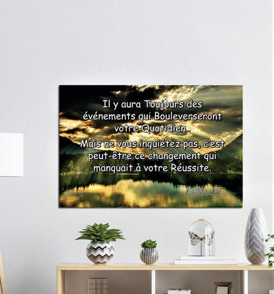 Canvas avec citation inspirante. ''Réussite''