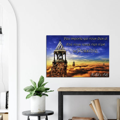 Canvas avec citation inspirante. ''im'Possible''
