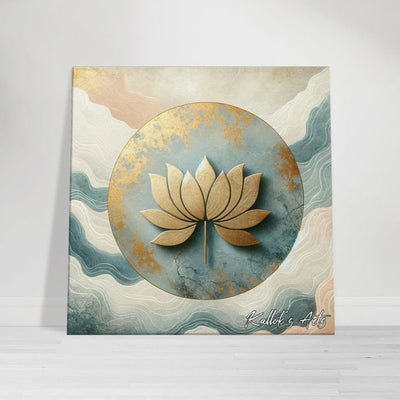 Canvas Lotus in the flow of balance