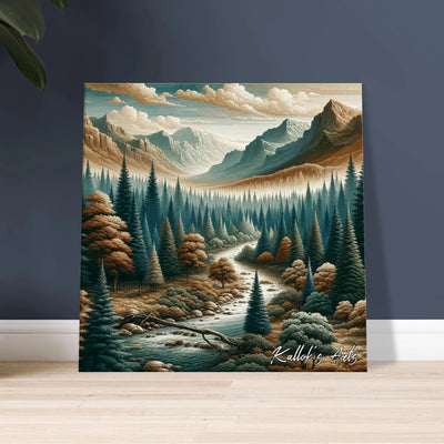 Canvas River in the Forest.